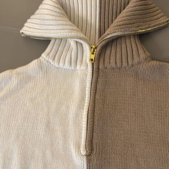 NWOT 525 America Women’s Wool/Cashmere Blend Shaker Stitch 1/2 Zip Sweater. - Picture 3 of 9